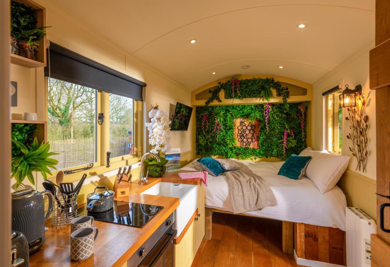 Hillside View Shepherds Hut - Ockeridge Rural Retreats Little Witley المظهر الخارجي الصورة