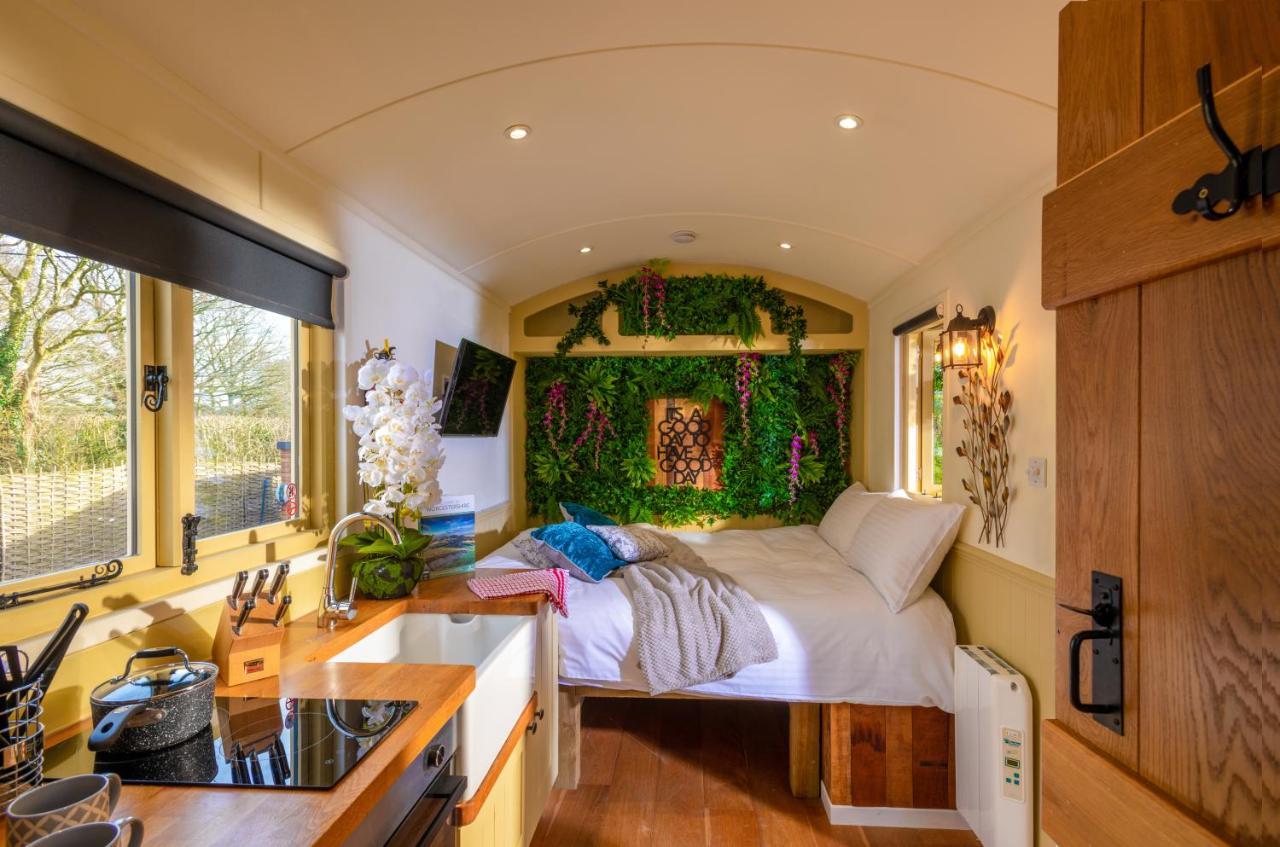 Hillside View Shepherds Hut - Ockeridge Rural Retreats Little Witley المظهر الخارجي الصورة
