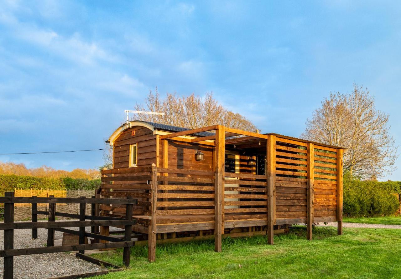 Hillside View Shepherds Hut - Ockeridge Rural Retreats Little Witley المظهر الخارجي الصورة